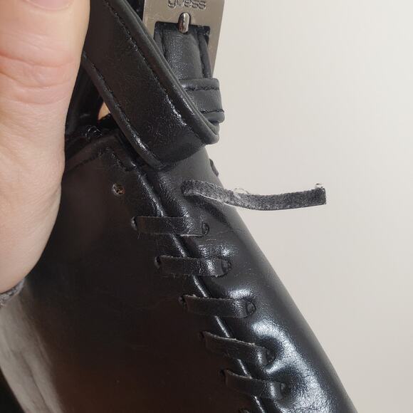 Vintage 90s Y2K Guess Leather Baguette Bag Black - Picture 8 of 11